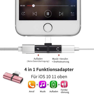 4 in 1 Kopfhörer Blitzadapter für iPhone