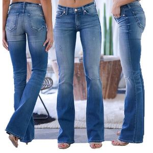 70s Elatische Hip-up Jeans