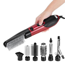 Laden Sie das Bild in den Galerie-Viewer, 7in1 Professionelle multifunktionale Styling-Tools Breite Bürste Haartrockner Glätteisen Kamm Clip Pipe Roller Brush
