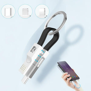 3-in-1 Keychain Ladekabel