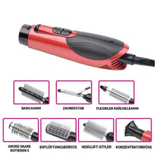 Laden Sie das Bild in den Galerie-Viewer, 7in1 Professionelle multifunktionale Styling-Tools Breite Bürste Haartrockner Glätteisen Kamm Clip Pipe Roller Brush
